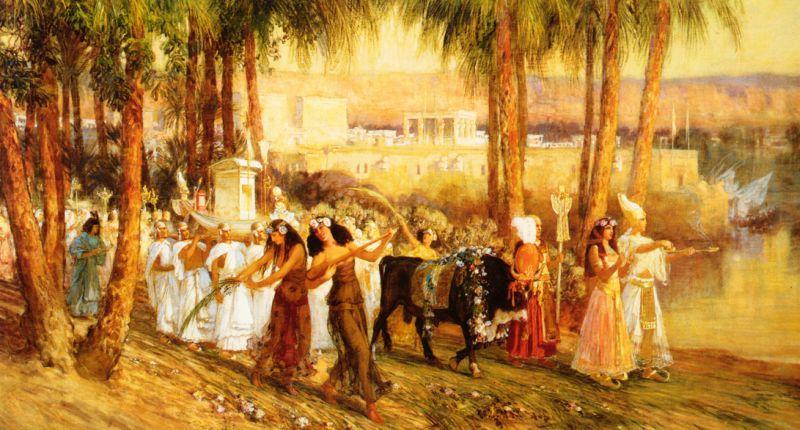 Frederick Arthur Bridgman Procession in Honor of Isis Spain oil painting art